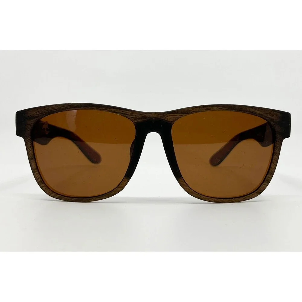 Goodr Sunglasses Unisex Brown Wood Grain Polarized Just Knock it On! One Size